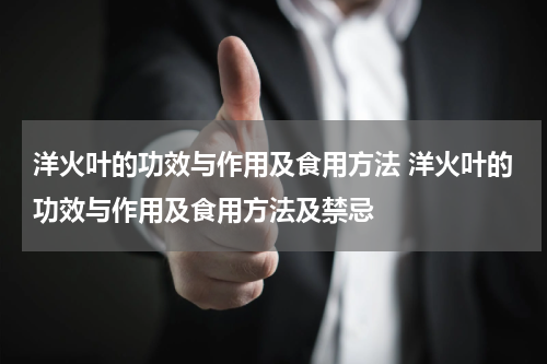 洋火叶的功效与作用及食用方法 洋火叶的功效与作用及食用方法及禁忌