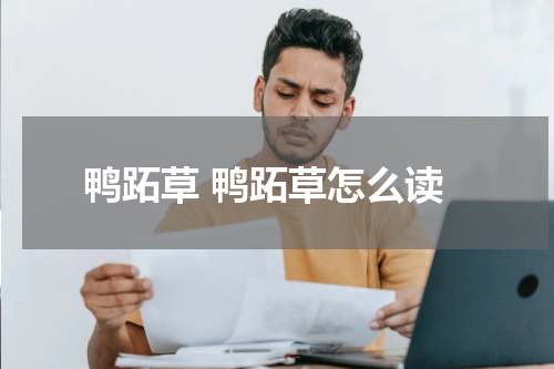 鸭跖草 鸭跖草怎么读