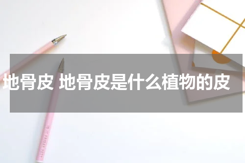 地骨皮 地骨皮是什么植物的皮