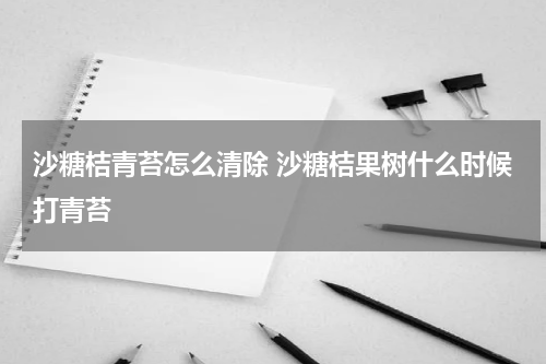 沙糖桔青苔怎么清除 沙糖桔果树什么时候打青苔