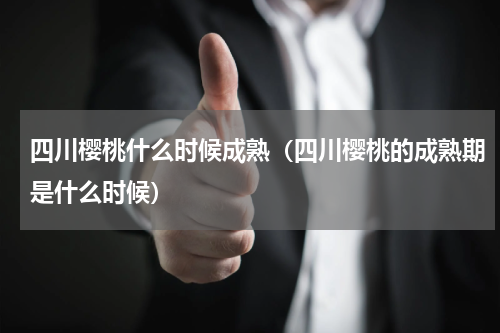 四川樱桃什么时候成熟（四川樱桃的成熟期是什么时候）