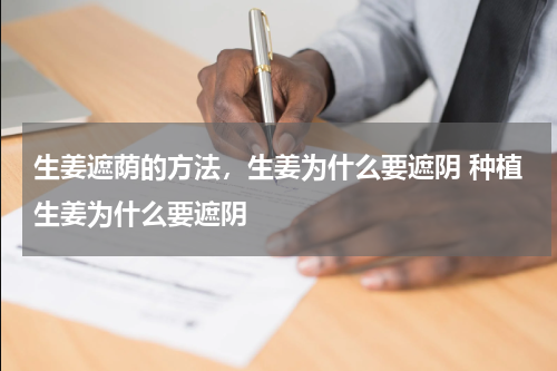 生姜遮荫的方法，生姜为什么要遮阴 种植生姜为什么要遮阴