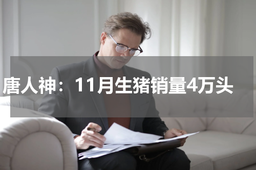唐人神：11月生猪销量4万头