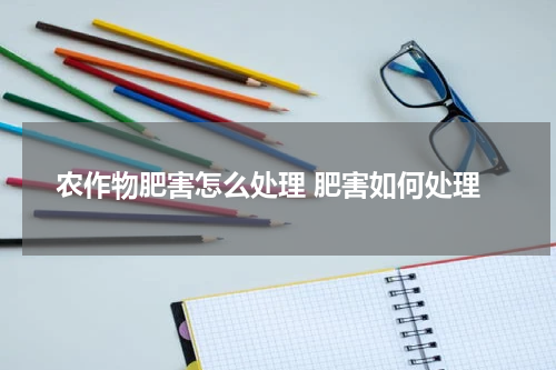 农作物肥害怎么处理 肥害如何处理