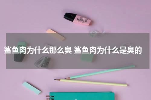 鲨鱼肉为什么那么臭 鲨鱼肉为什么是臭的