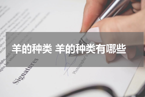羊的种类 羊的种类有哪些