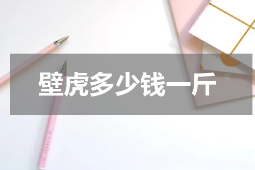 壁虎多少钱一斤