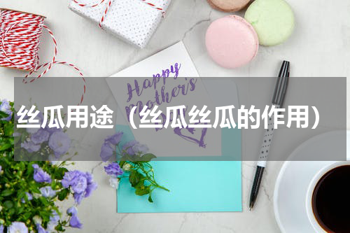 丝瓜用途（丝瓜丝瓜的作用）
