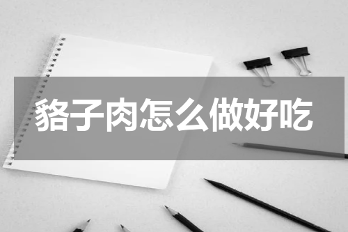 貉子肉怎么做好吃