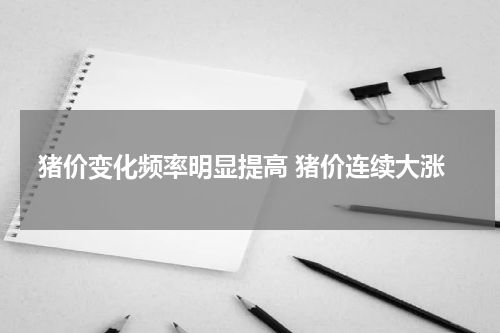 猪价变化频率明显提高 猪价连续大涨