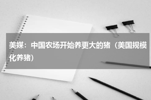 美媒：中国农场开始养更大的猪（美国规模化养猪）