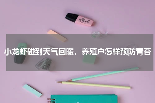 小龙虾碰到天气回暖，养殖户怎样预防青苔
