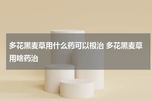 多花黑麦草用什么药可以根治 多花黑麦草用啥药治