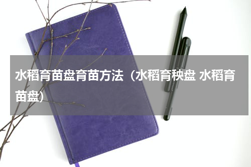 水稻育苗盘育苗方法（水稻育秧盘 水稻育苗盘）