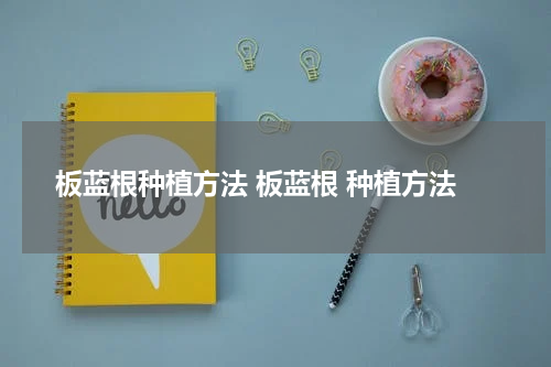 板蓝根种植方法 板蓝根 种植方法