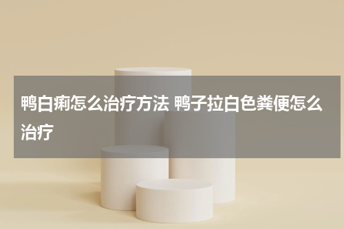 鸭白痢怎么治疗方法 鸭子拉白色粪便怎么治疗