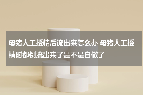母猪人工授精后流出来怎么办 母猪人工授精时都倒流出来了是不是白做了