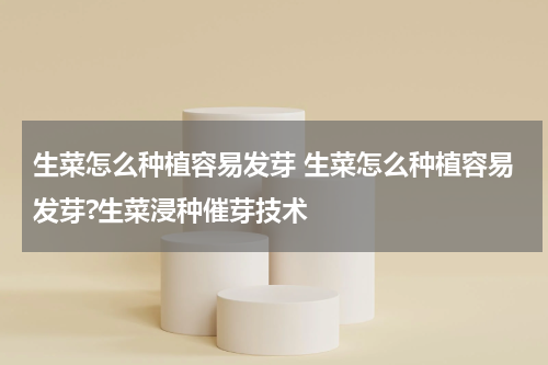 生菜怎么种植容易发芽 生菜怎么种植容易发芽?生菜浸种催芽技术