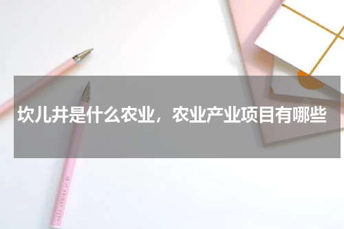 坎儿井是什么农业，农业产业项目有哪些