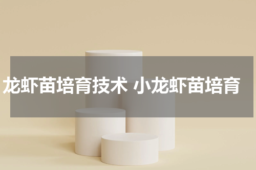 龙虾苗培育技术 小龙虾苗培育