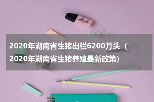 2020年湖南省生猪出栏6200万头（2020年湖南省生猪养殖最新政策）