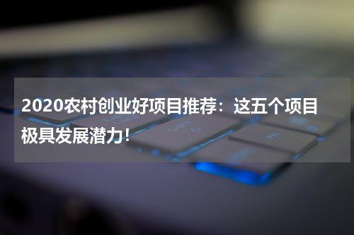 2020农村创业好项目推荐：这五个项目极具发展潜力！