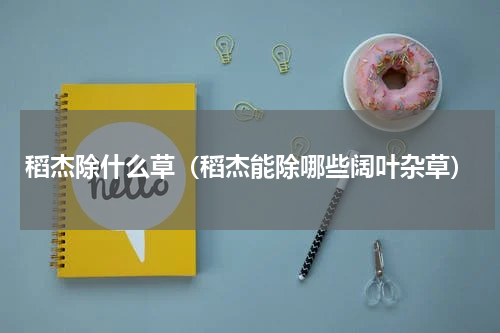 稻杰除什么草（稻杰能除哪些阔叶杂草）