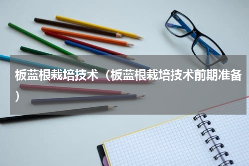 板蓝根栽培技术（板蓝根栽培技术前期准备）