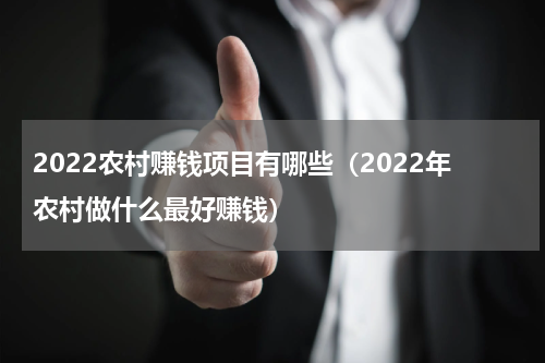 2022农村赚钱项目有哪些（2022年农村做什么最好赚钱）