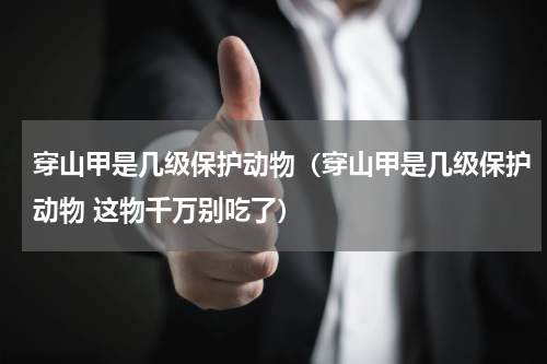 穿山甲是几级保护动物（穿山甲是几级保护动物 这物千万别吃了）