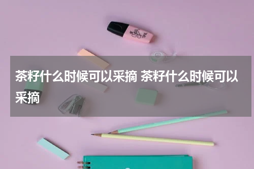 茶籽什么时候可以采摘 茶籽什么时候可以采摘