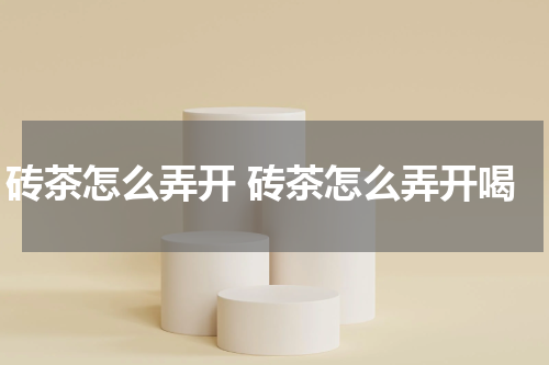 砖茶怎么弄开 砖茶怎么弄开喝