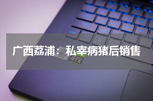 广西荔浦：私宰病猪后销售