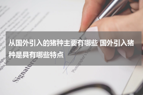 从国外引入的猪种主要有哪些 国外引入猪种是具有哪些特点