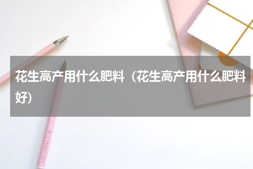 花生高产用什么肥料（花生高产用什么肥料好）