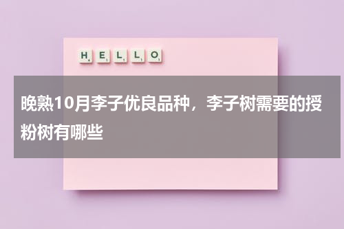 晚熟10月李子优良品种，李子树需要的授粉树有哪些