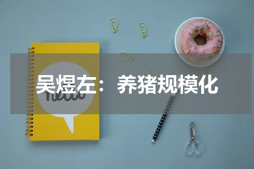 吴煜左：养猪规模化