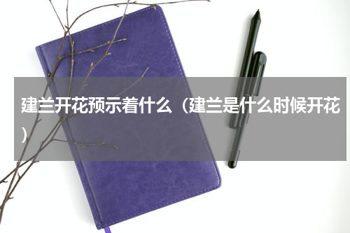建兰开花预示着什么（建兰是什么时候开花）