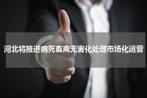 河北将推进病死畜禽无害化处理市场化运营