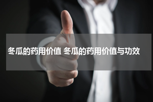 冬瓜的药用价值 冬瓜的药用价值与功效