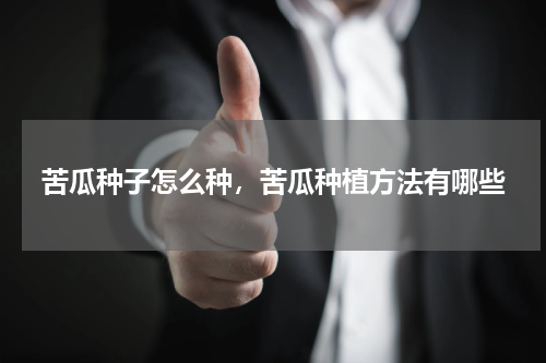 苦瓜种子怎么种，苦瓜种植方法有哪些