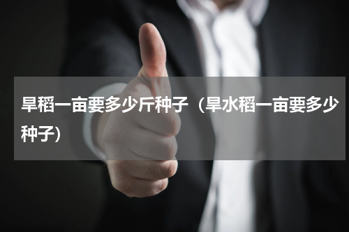 旱稻一亩要多少斤种子（旱水稻一亩要多少种子）
