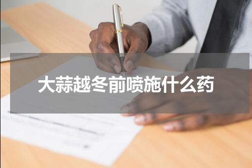 大蒜越冬前喷施什么药