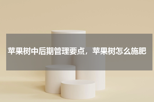 苹果树中后期管理要点，苹果树怎么施肥