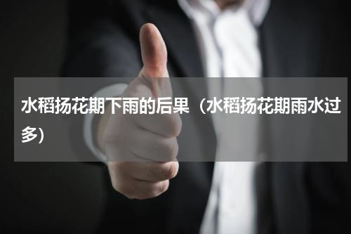 水稻扬花期下雨的后果（水稻扬花期雨水过多）