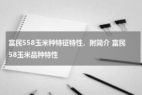 富民558玉米种特征特性，附简介 富民58玉米品种特性
