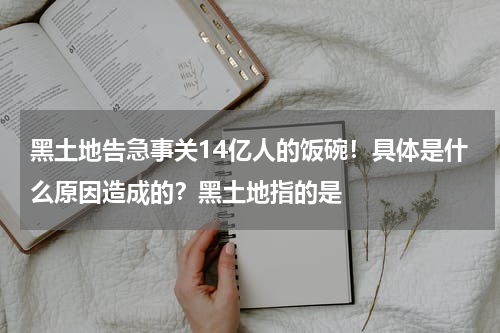 黑土地告急事关14亿人的饭碗！具体是什么原因造成的？黑土地指的是