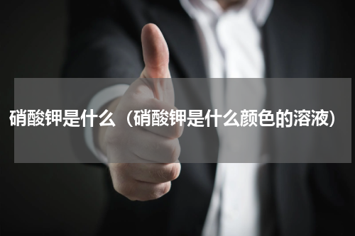 硝酸钾是什么（硝酸钾是什么颜色的溶液）