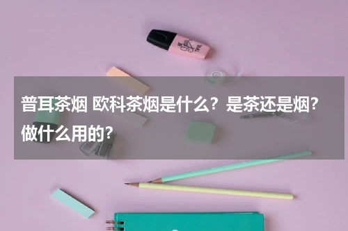 普耳茶烟 欧科茶烟是什么？是茶还是烟？做什么用的？